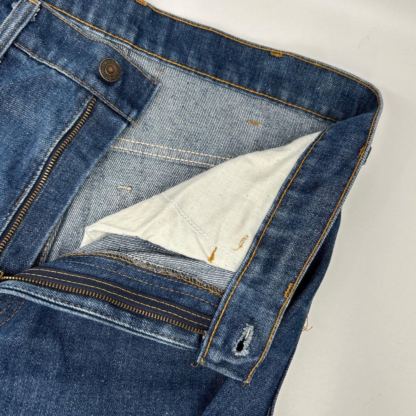 LEVI'S 646-0917 Indigo Orange Tab Denim Jeans Size W34L30