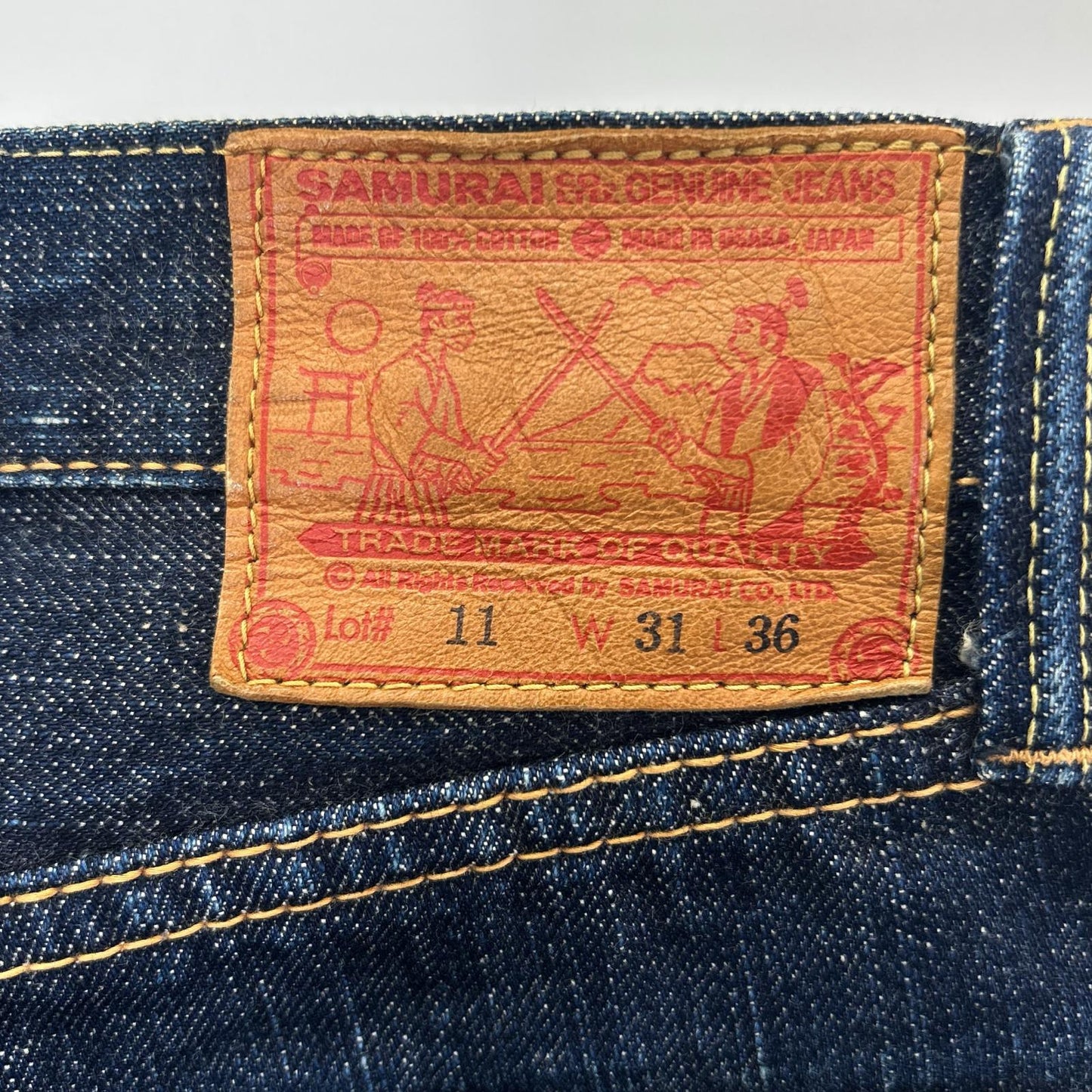 SAMURAI JEANS S0510XX Indigo 15oz Denim Jeans Size W31L36