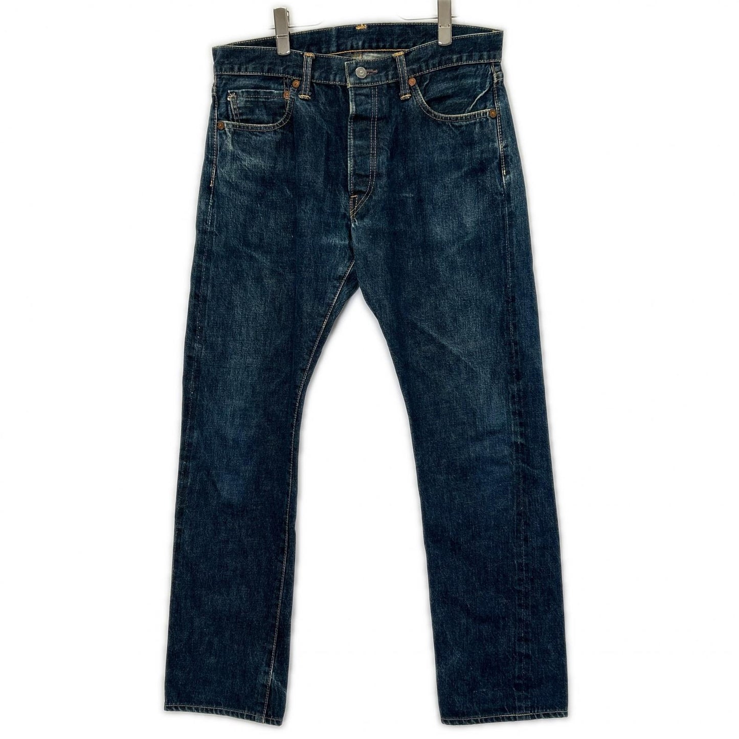 THE REAL MCCOY'S 004 Indigo Straight Jeans Size W33L36