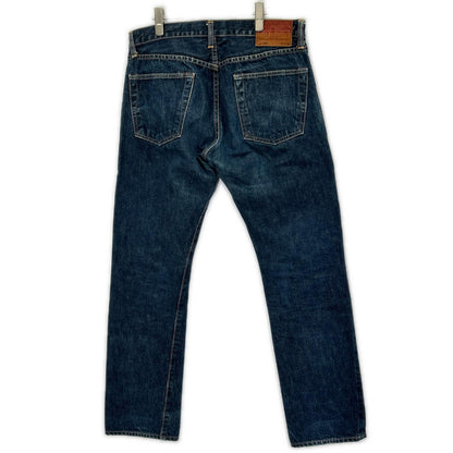 THE REAL MCCOY'S 004 Indigo Straight Jeans Size W33L36