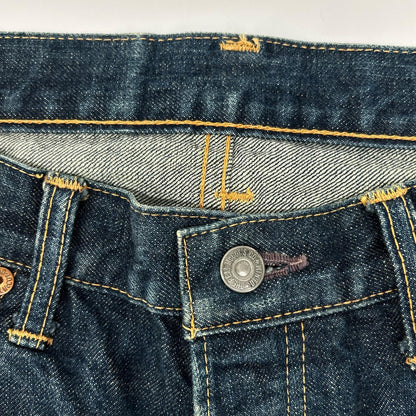 THE REAL MCCOY'S 004 Indigo Straight Jeans Size W33L36
