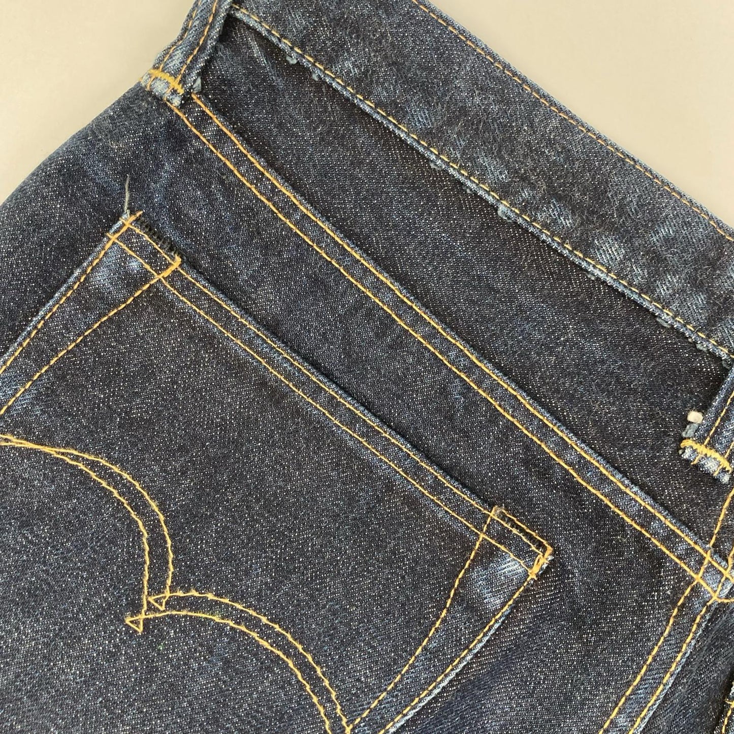 STUDIO D'ARTISAN SD-301 Indigo Leather Denim Jeans Size 31