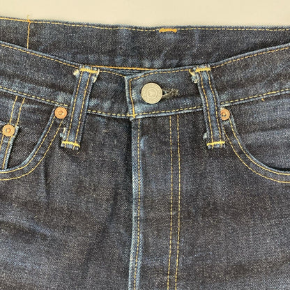 STUDIO D'ARTISAN SD-301 Indigo Leather Denim Jeans Size 31