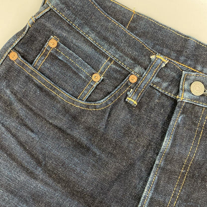 STUDIO D'ARTISAN SD-301 Indigo Leather Denim Jeans Size 31
