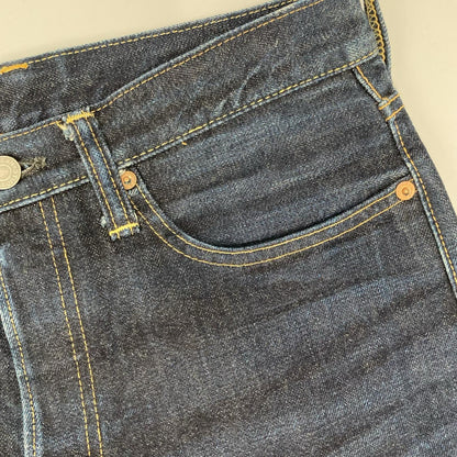 STUDIO D'ARTISAN SD-301 Indigo Leather Denim Jeans Size 31