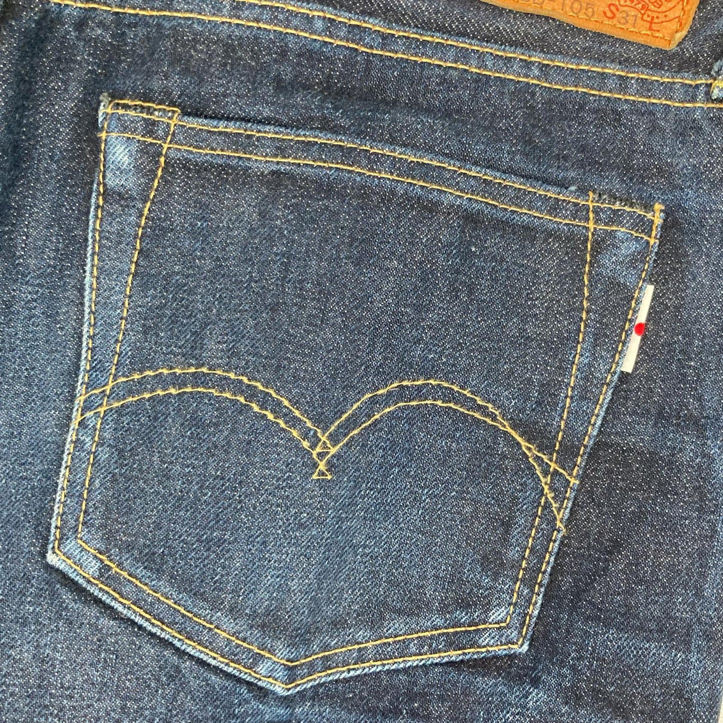 STUDIO D'ARTISAN SD-301 Indigo Leather Denim Jeans Size 31
