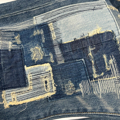 JELADO Indigo Vintage Patchwork Flare Jeans
