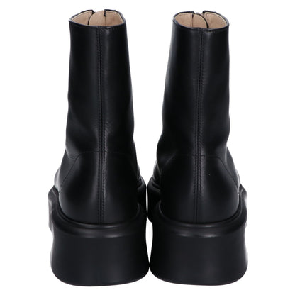 THE ROW Black Calfskin Zipped Boots Crepe Sole Size EU 40