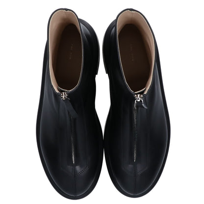 THE ROW Black Calfskin Zipped Boots Crepe Sole Size EU 40
