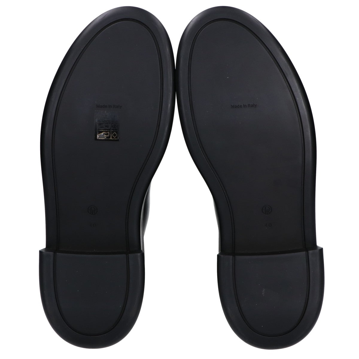 THE ROW Black Calfskin Zipped Boots Crepe Sole Size EU 40