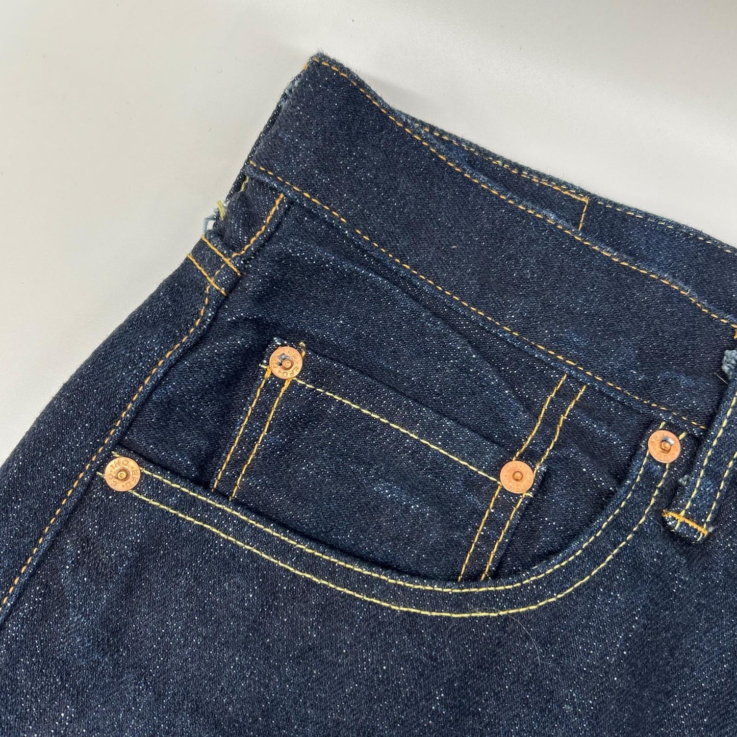 TEDMAN Indigo Cotton Back Print DEVIL Selvedge Jeans Size 32