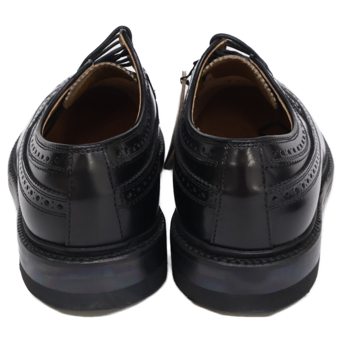 REGAL 2589 Black Wingtip Derby Sneakers Size 24 1/2EE