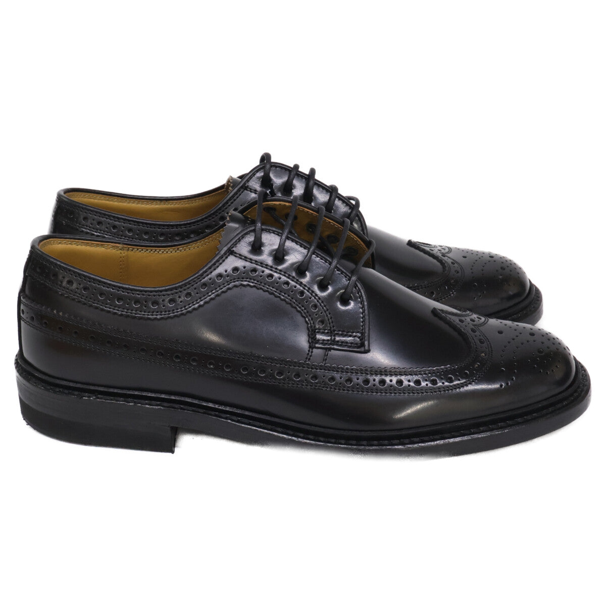 REGAL 2589 Black Wingtip Derby Sneakers Size 24 1/2EE