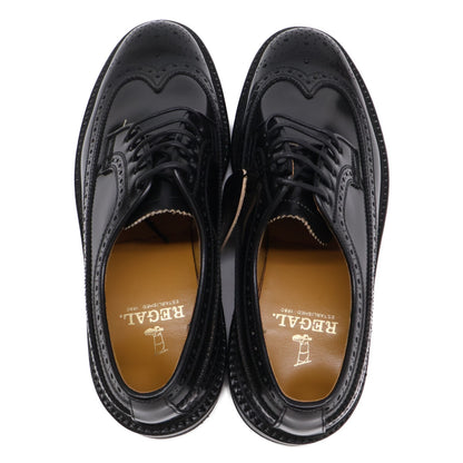 REGAL 2589 Black Wingtip Derby Sneakers Size 24 1/2EE