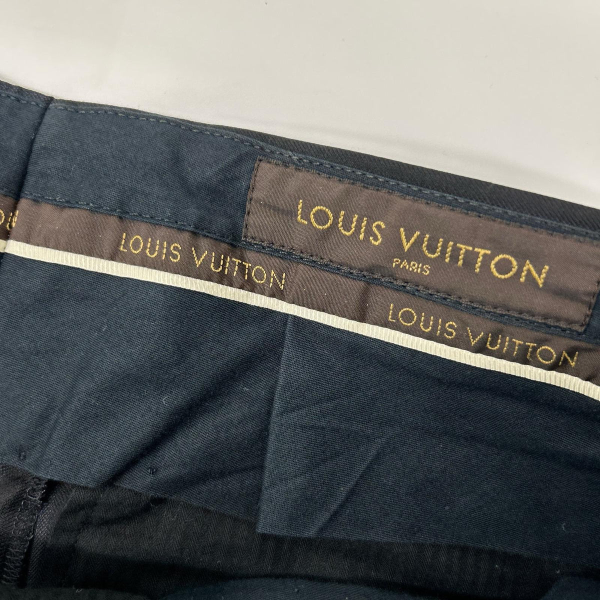 LOUIS VUITTON 12AW Damier Lining Pinstripe Suit Size 44
