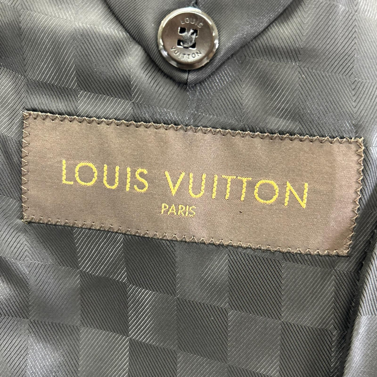 LOUIS VUITTON 12AW Damier Lining Pinstripe Suit Size 44