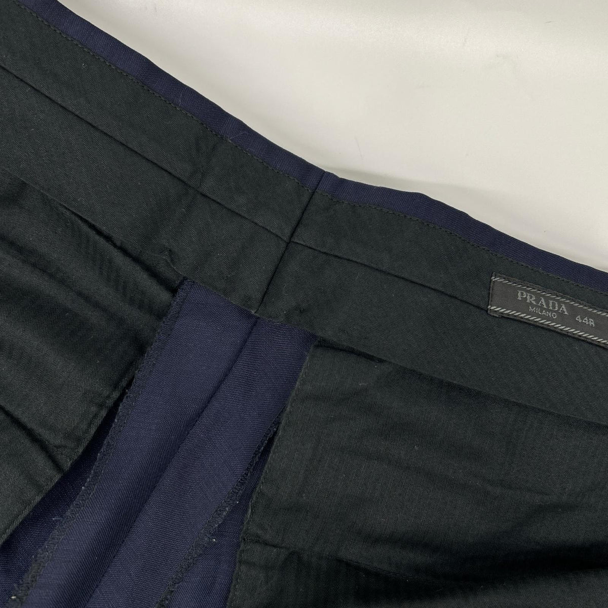 PRADA 2015 UAF437 Navy Mohair Wool Blend Suit Size 44