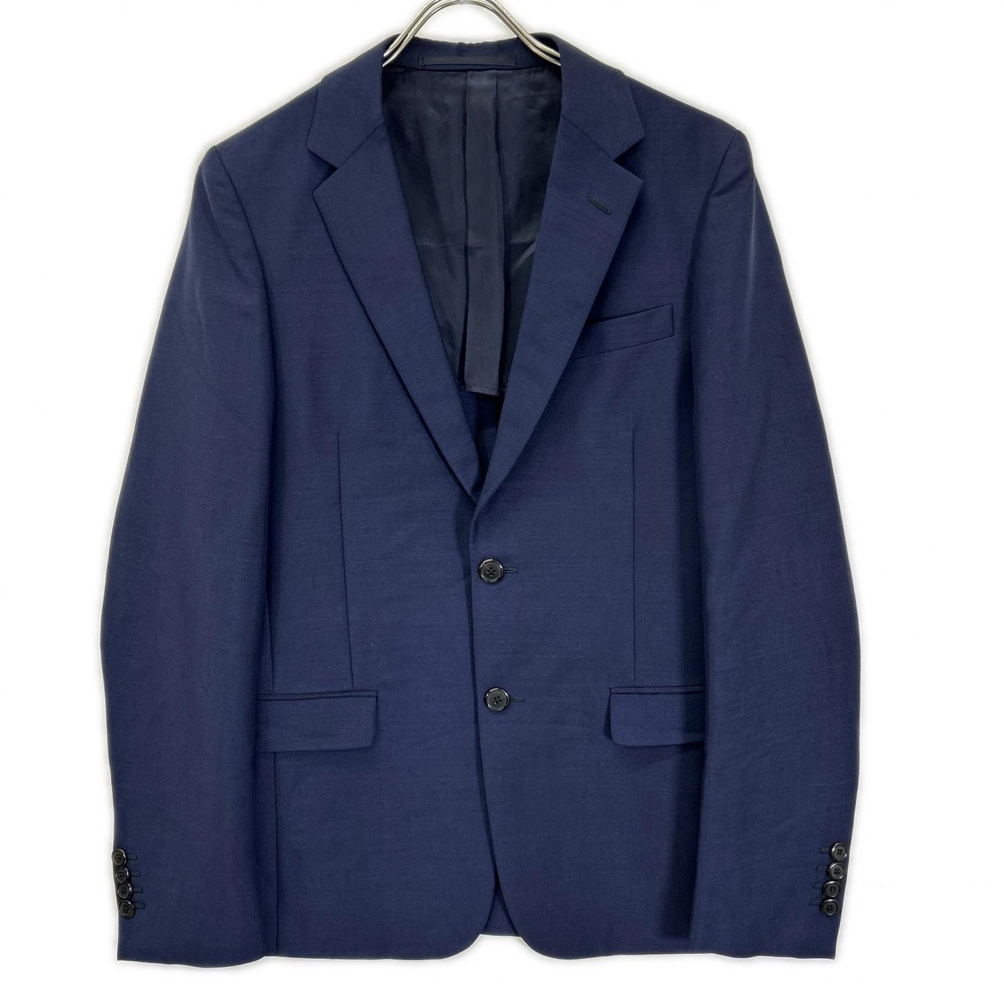 PRADA 2015 UAF437 Navy Mohair Wool Blend Suit Size 44