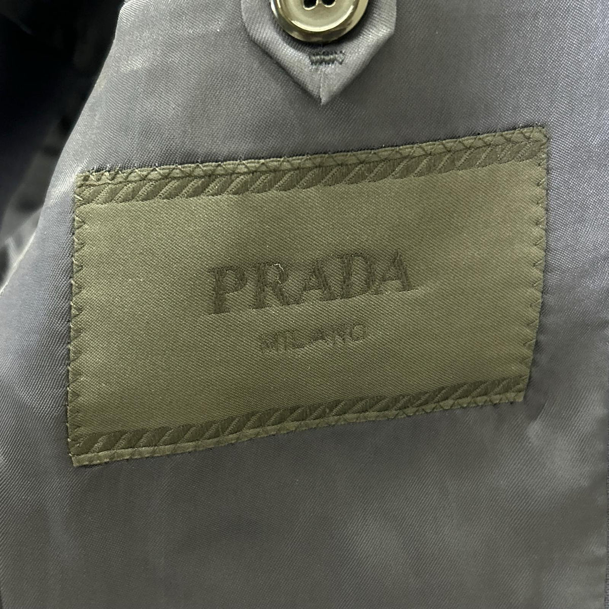 PRADA 2015 UAF437 Navy Mohair Wool Blend Suit Size 44
