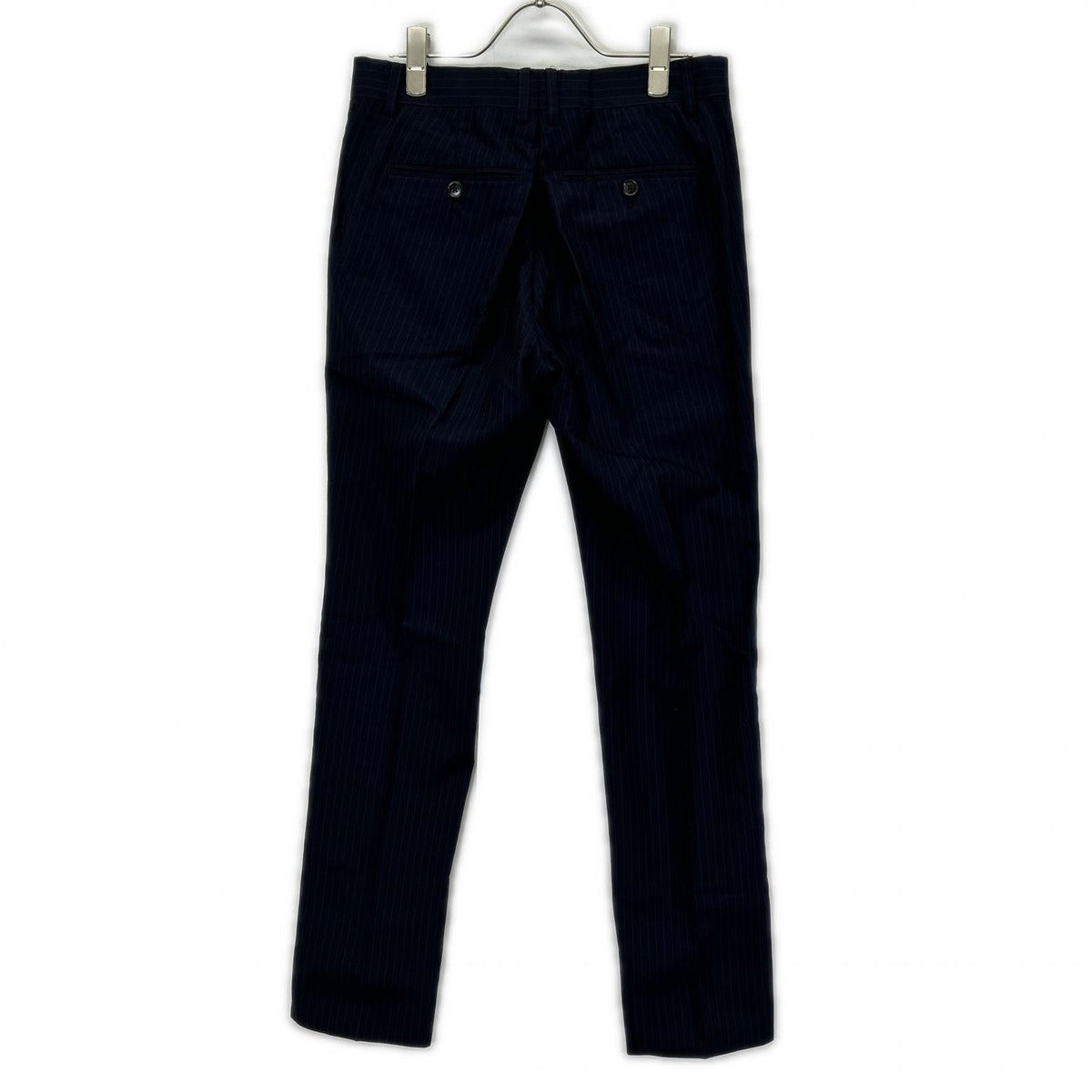 GUCCI Black Pinstripe Bee Inner Double Pocket Suit Size 44R