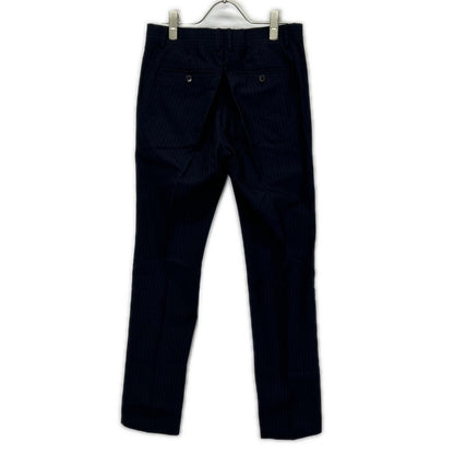 GUCCI Black Pinstripe Bee Inner Double Pocket Suit Size 44R