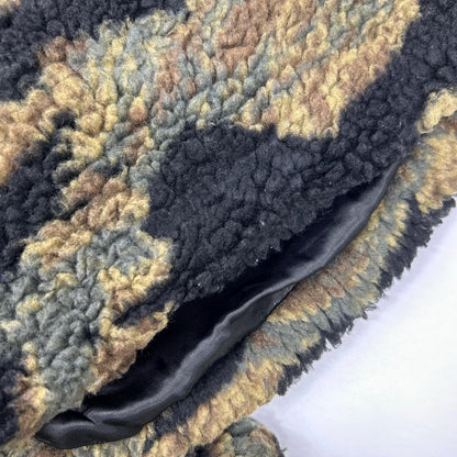 BUSCEMI Camo Boa Long Coat Green Polyester Size 48