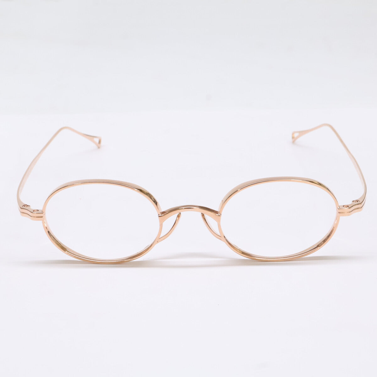 KameManNen KMN9918 RG Oval Gold Titanium Glasses Size 45X22-145