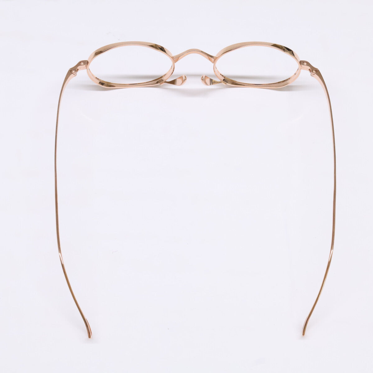 KameManNen KMN9918 RG Oval Gold Titanium Glasses Size 45X22-145