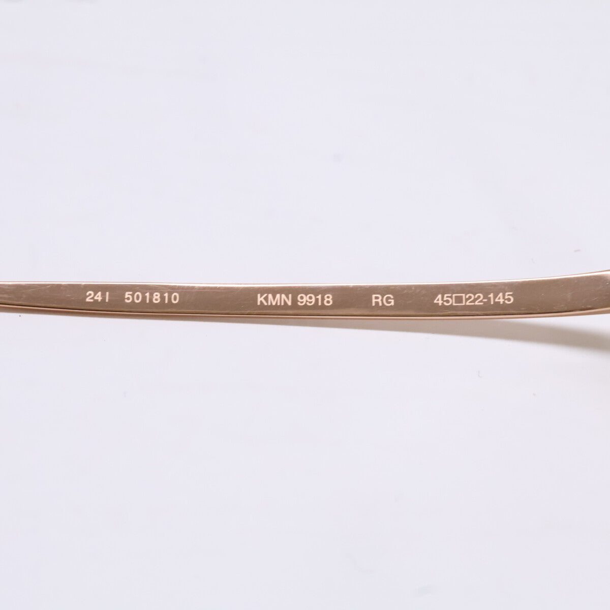 KameManNen KMN9918 RG Oval Gold Titanium Glasses Size 45X22-145
