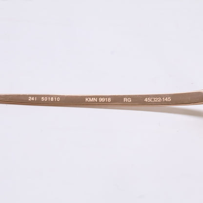 KameManNen KMN9918 RG Oval Gold Titanium Glasses Size 45X22-145