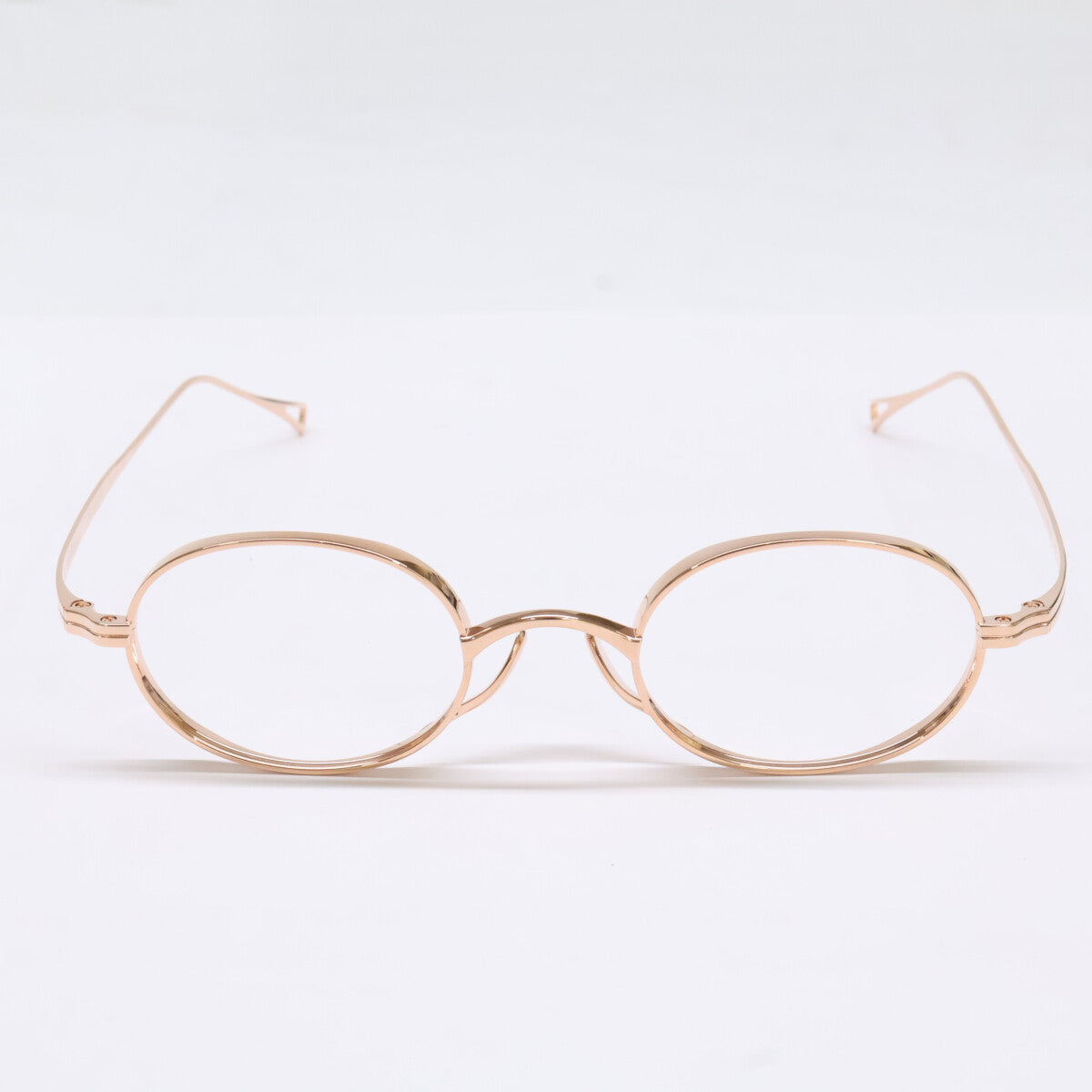 KameManNen KMN9918 RG Oval Gold Titanium Glasses Size 45X22-145