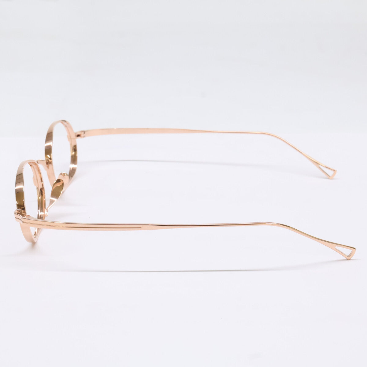 KameManNen KMN9918 RG Oval Gold Titanium Glasses Size 45X22-145