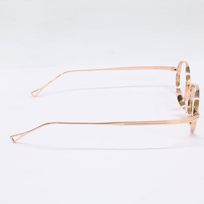KameManNen KMN9918 RG Oval Gold Titanium Glasses Size 45X22-145