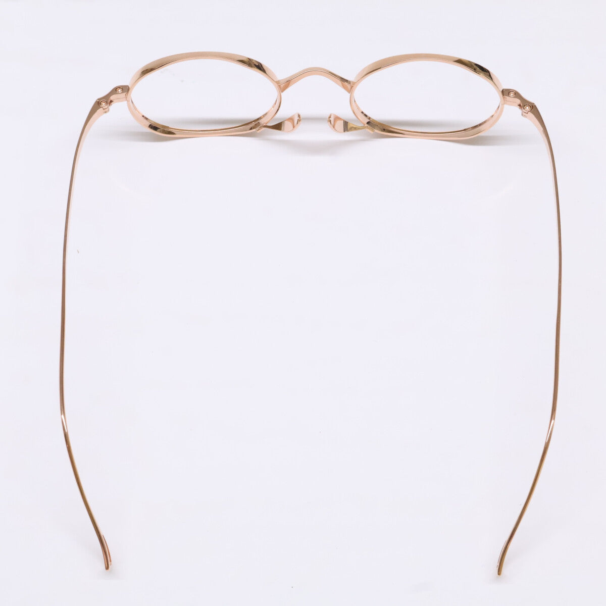 KameManNen KMN9918 RG Oval Gold Titanium Glasses Size 45X22-145