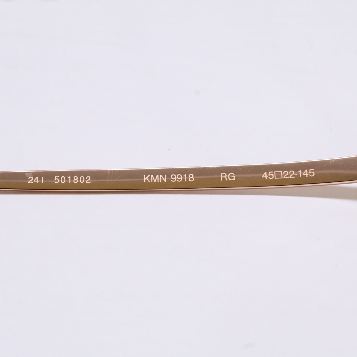 KameManNen KMN9918 RG Oval Gold Titanium Glasses Size 45X22-145