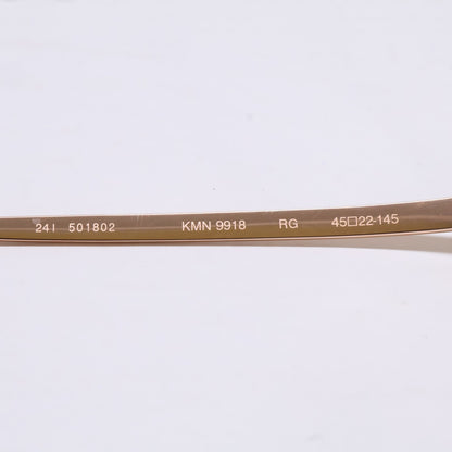 KameManNen KMN9918 RG Oval Gold Titanium Glasses Size 45X22-145