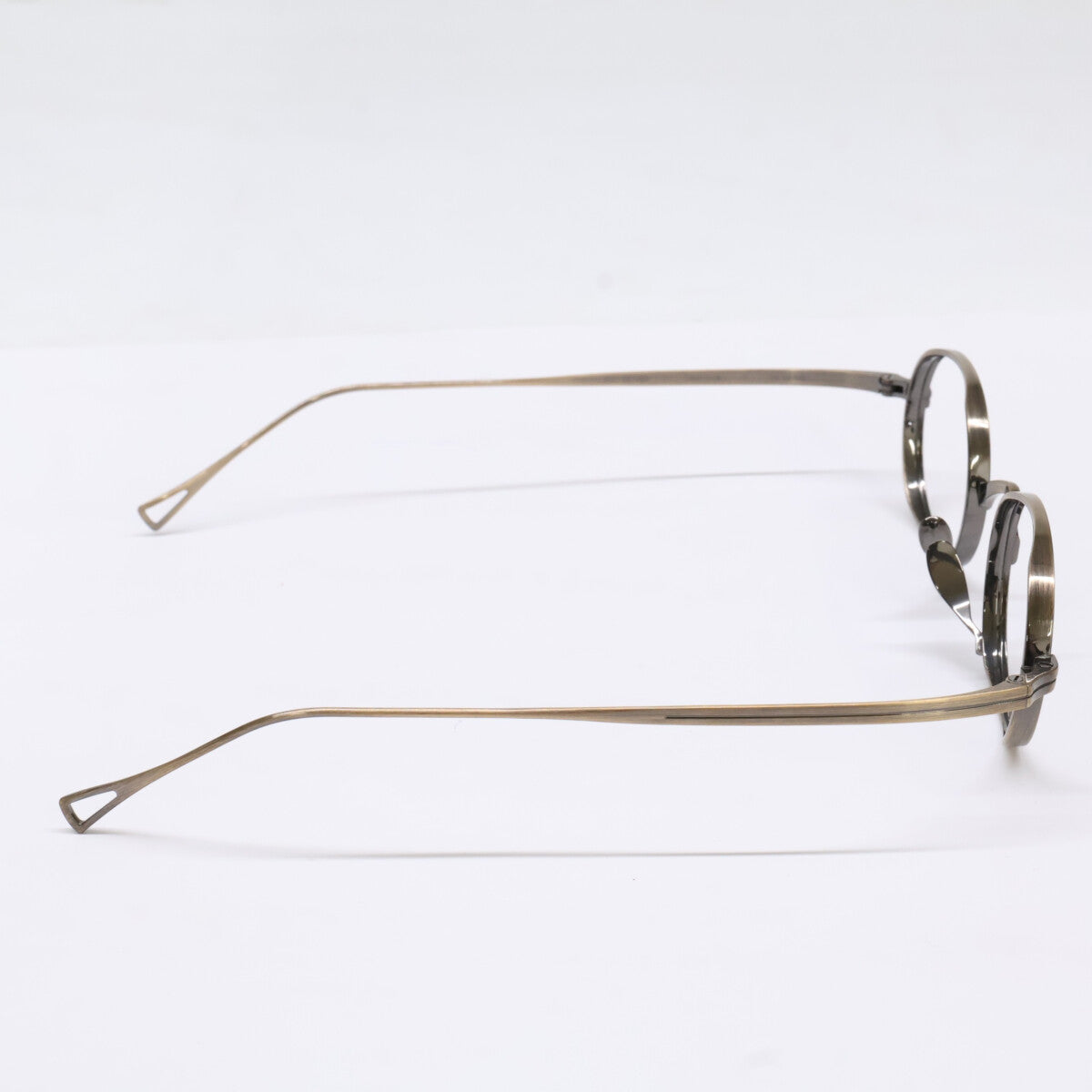 KameManNen KMN9918 AG Oval Gold Titanium Glasses Size 45X22-145