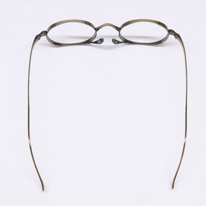 KameManNen KMN9918 AG Oval Gold Titanium Glasses Size 45X22-145