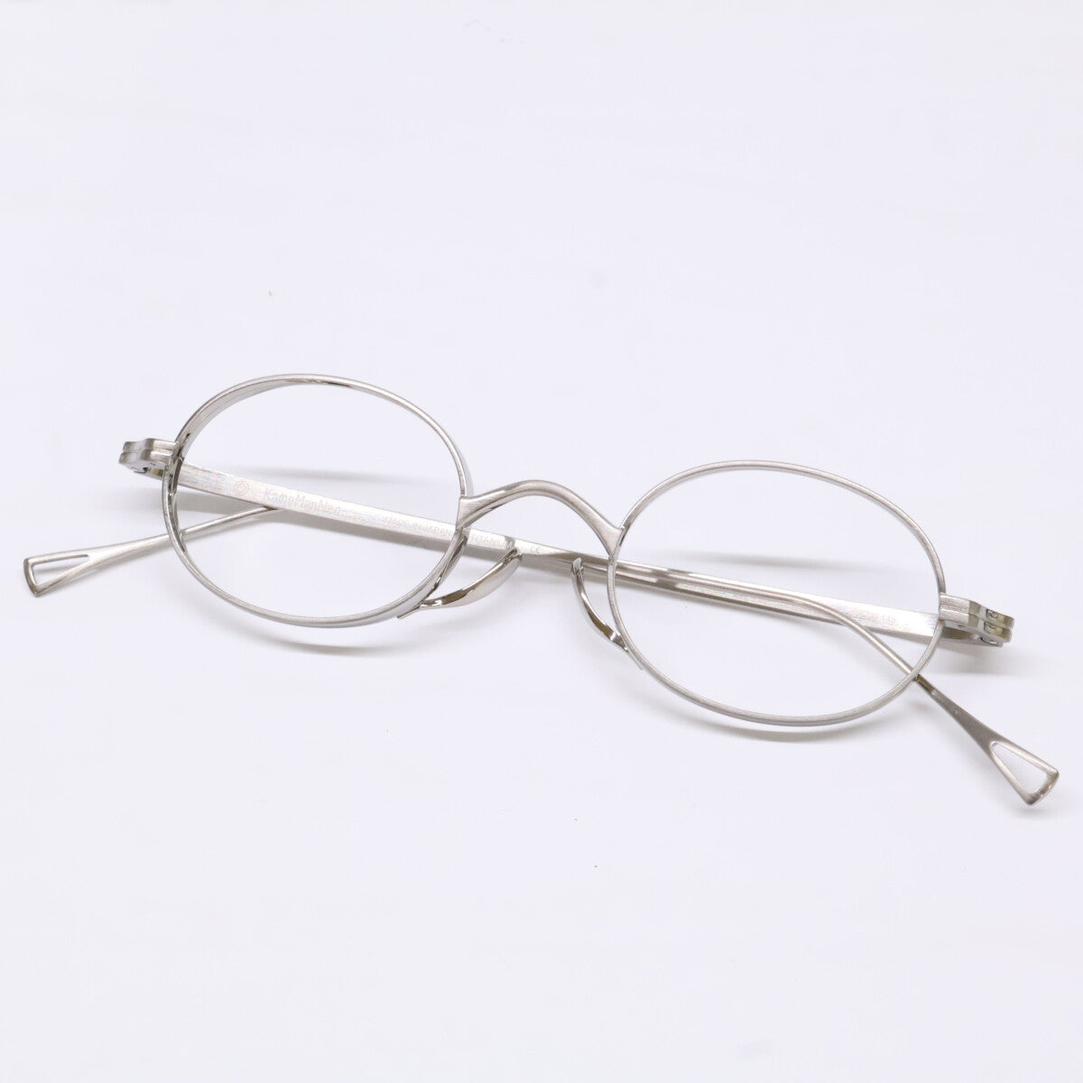 KameManNen KMN9918 TSH Oval Silver Titanium Glasses Size 45X22-145