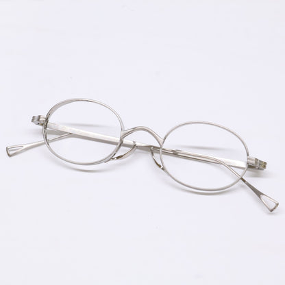 KameManNen KMN9918 TSH Oval Silver Titanium Glasses Size 45X22-145