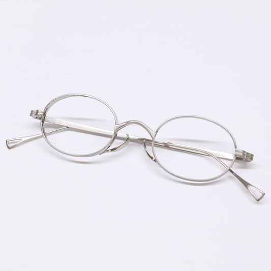 KameManNen KMN9918 TSH Oval Silver Titanium Glasses Size 45X22-145