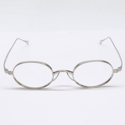 KameManNen KMN9918 TSH Oval Silver Titanium Glasses Size 45X22-145