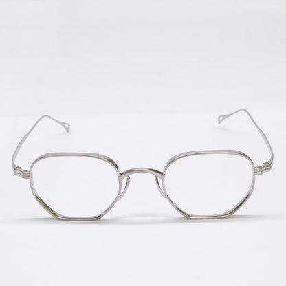 KameManNen KMN9919 TSH Silver Titanium Glasses Size 46X22-145