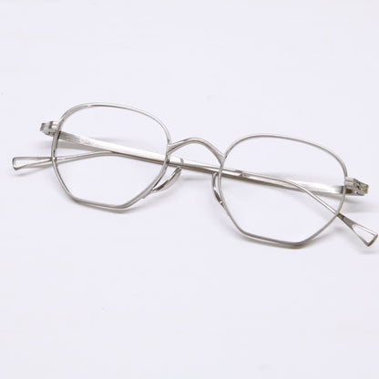 KameManNen KMN9919 TSH Silver Titanium Glasses Size 48X22-145