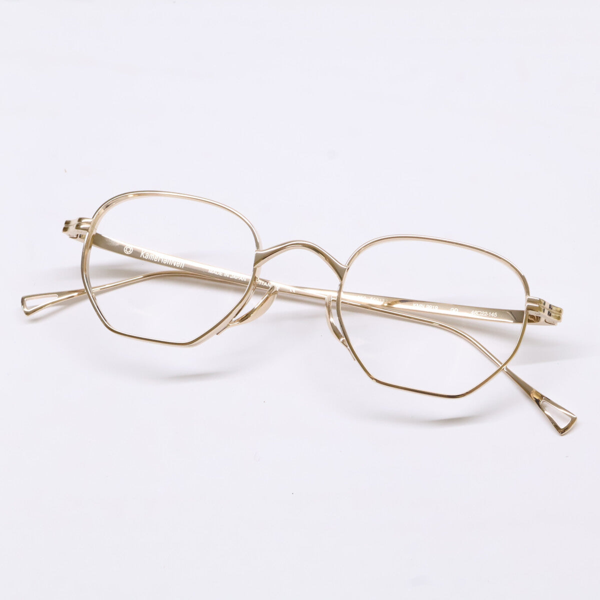 KameManNen KMN9919 GD Gold Titanium Glasses Size 46X22-145