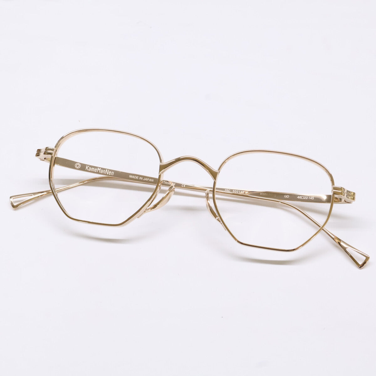 KameManNen KMN9919 GD Gold Titanium Glasses Size 46X22-145