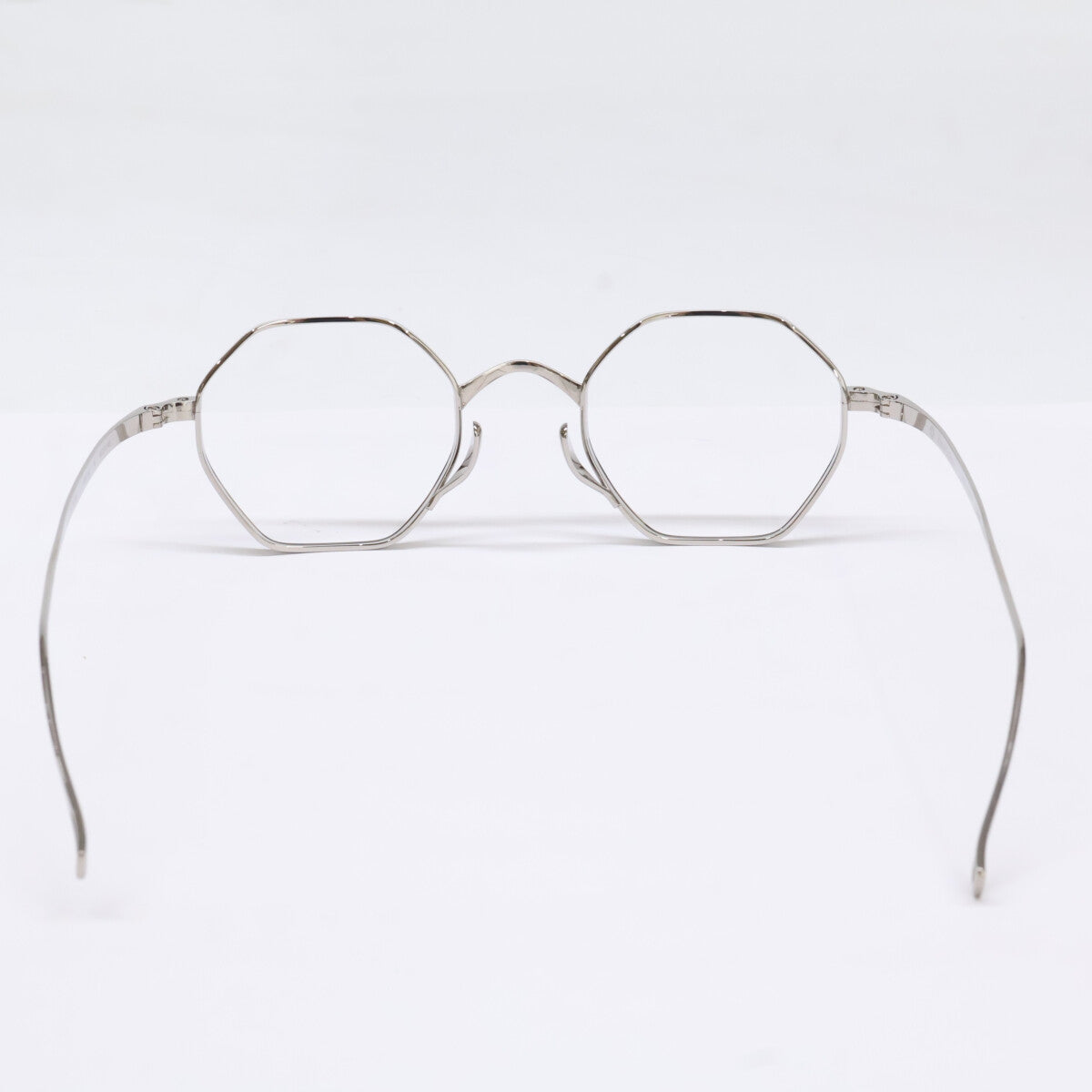 KameManNen KMN152 TS Octagon Silver Titanium Glasses Size 46X23-145