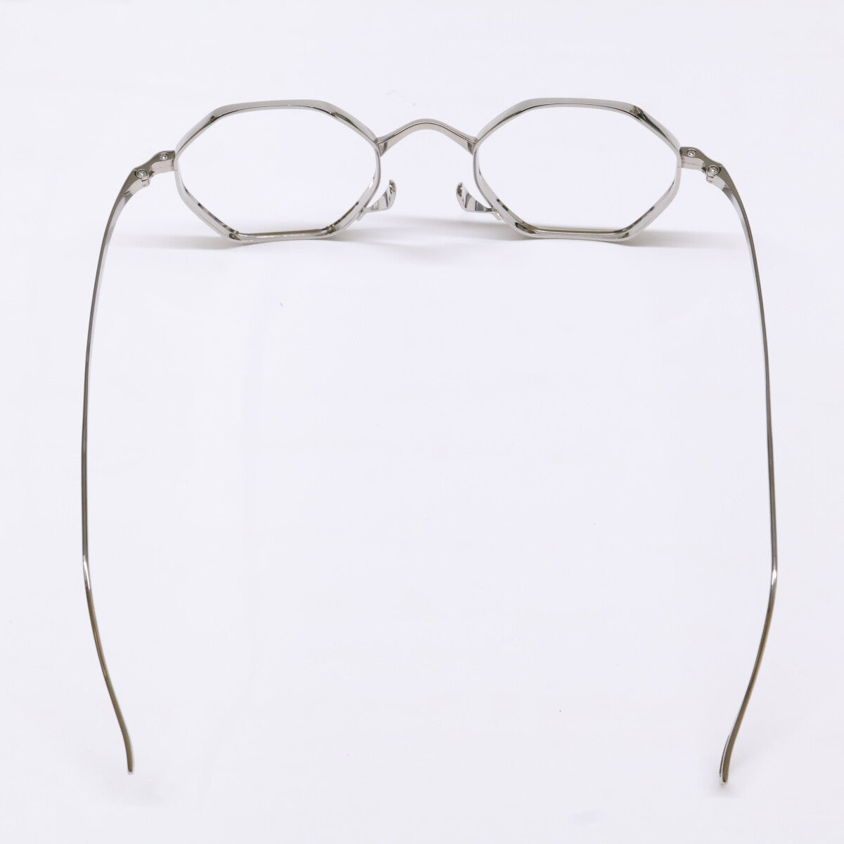 KameManNen KMN152 TS Octagon Silver Titanium Glasses Size 46X23-145