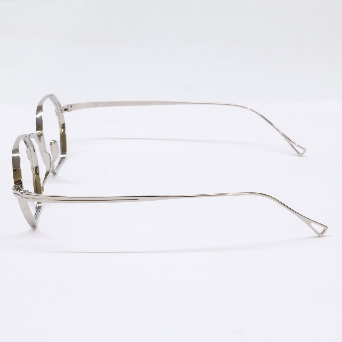 KameManNen KMN152 TS Octagon Silver Titanium Glasses Size 44X23-145