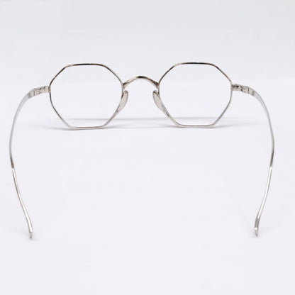 KameManNen KMN152 TS Octagon Silver Titanium Glasses Size 44X23-145